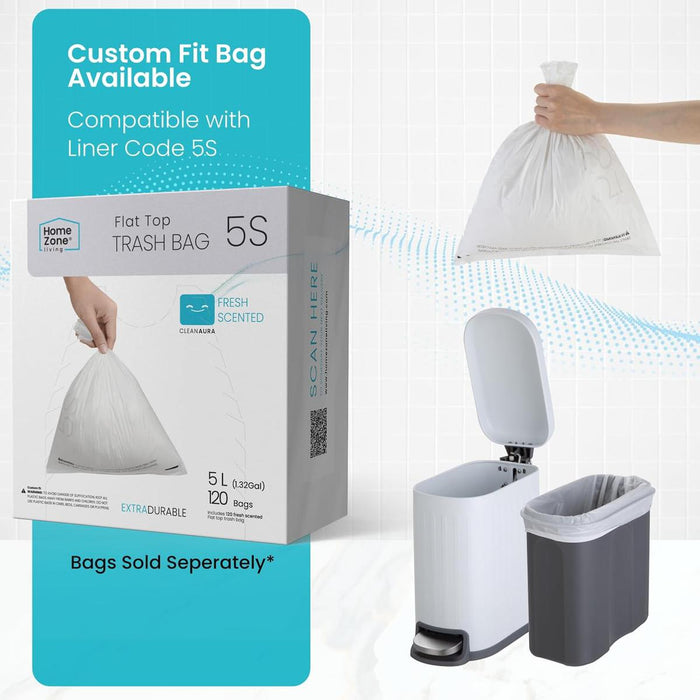 1.3 Gallon Slim Trash Can - 5 Liter