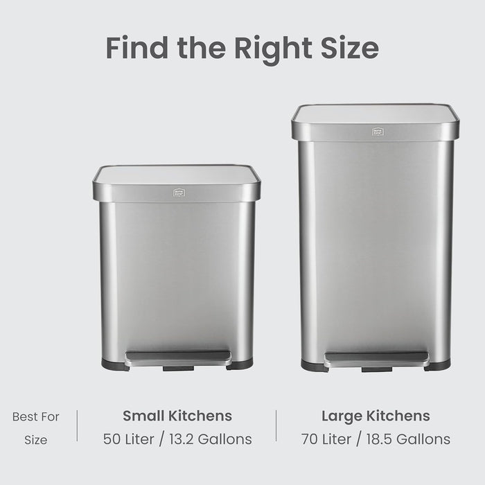 18.5 Gallon Virtuoso 2.0 Trash Can - 70 Liter