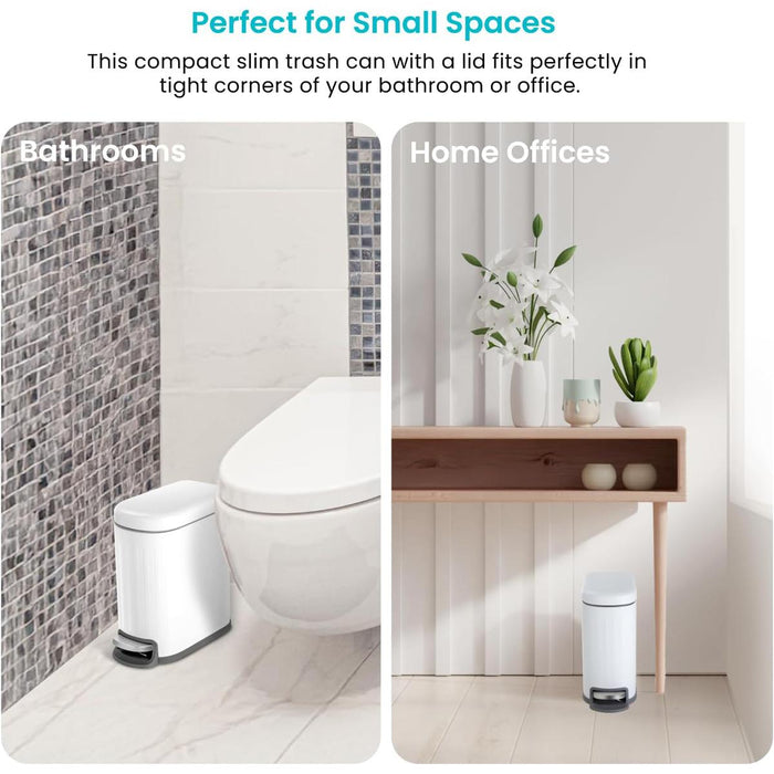 1.3 Gallon Slim Trash Can - 5 Liter