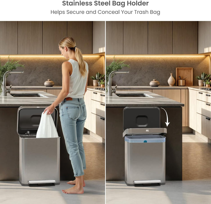 13 Gallon Virtuoso 2.0 Trash Can - 50 Liter