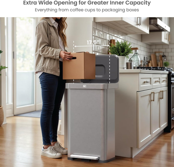 18.5 Gallon Virtuoso 2.0 Trash Can - 70 Liter