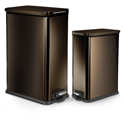 8 Gallon and 2.5 Gallon Kitchen Trash Can Combo Set - Home Zone Living