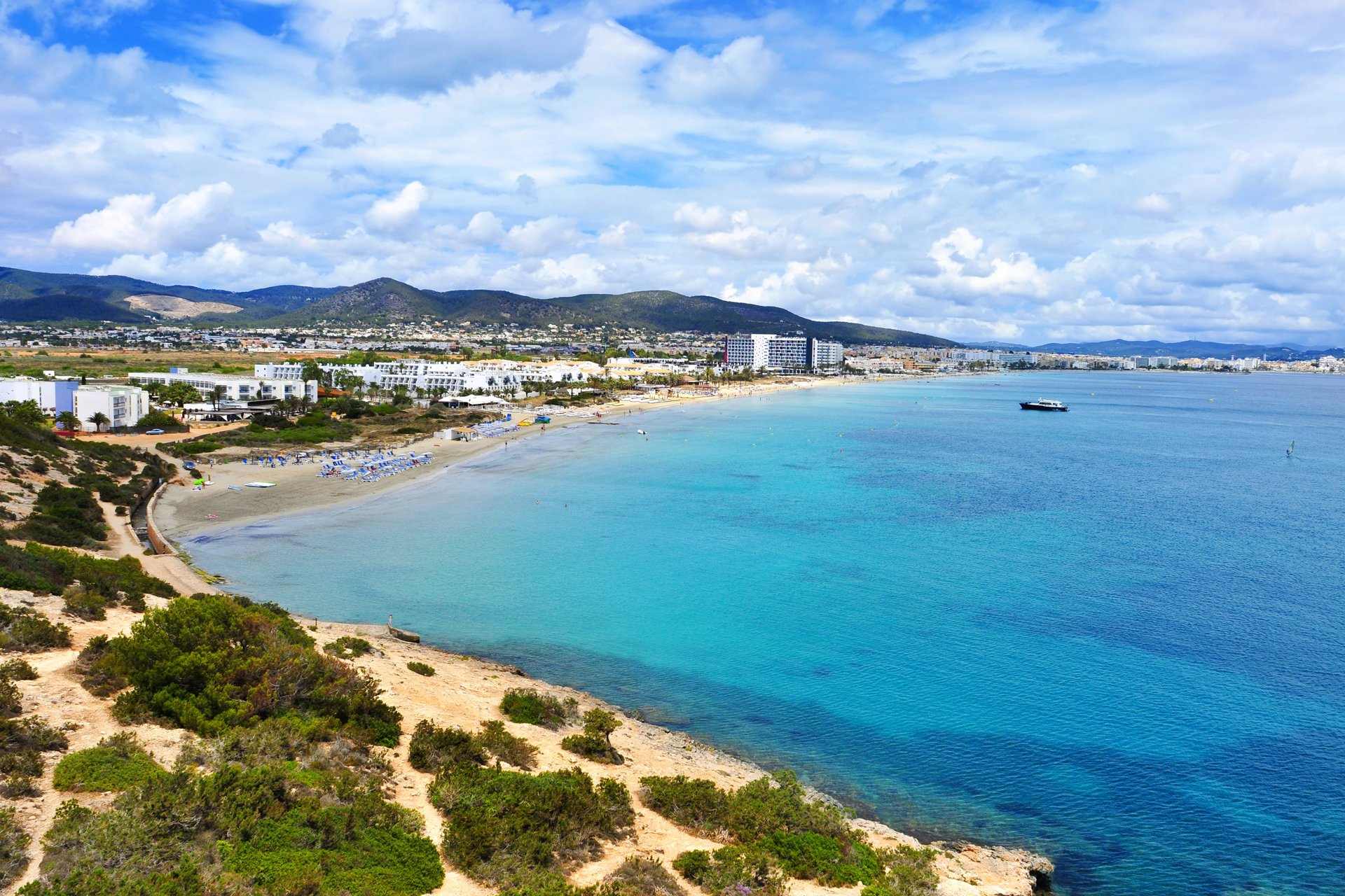 Playa d'en Bossa beach Ibiza